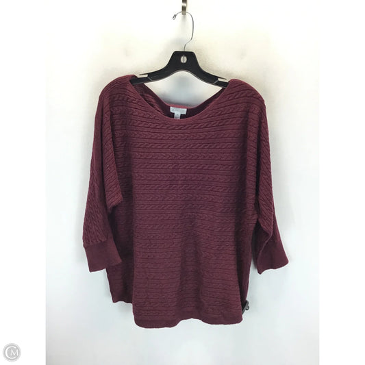 Sweater By Market & Spruce In Maroon, Size: Xxl