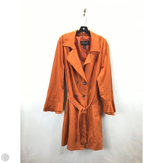 Coat Trench Coat By Ashley Stewart In Orange, Size: 22
