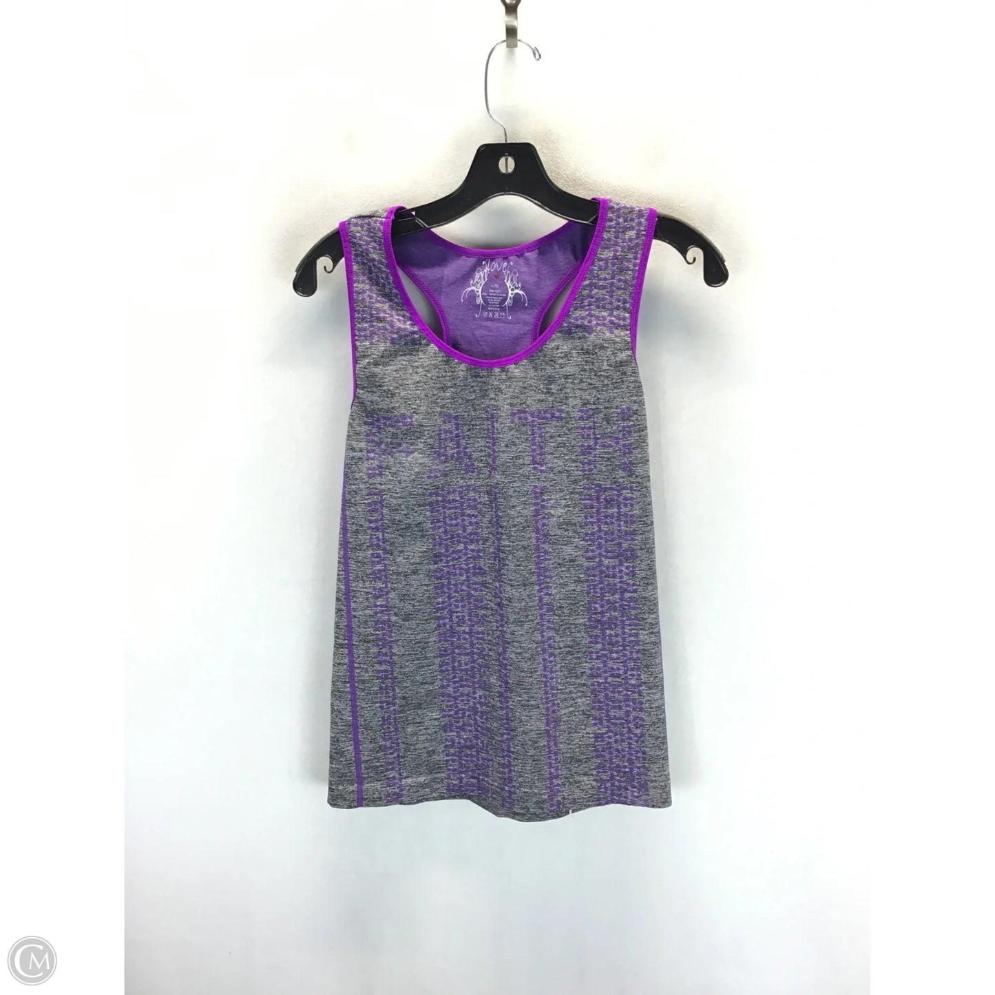 Pants Set 2pc By Love In Grey & Purple, Size: L