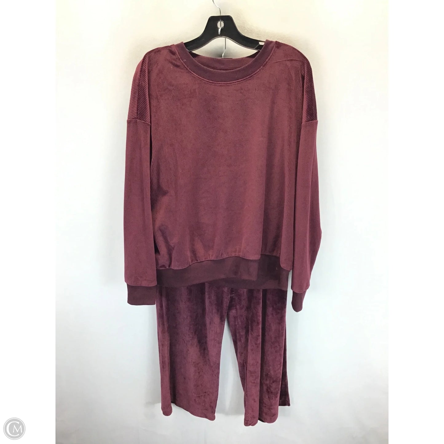 Pants Set 2pc By Joyspun In Maroon, Size: L