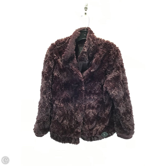 Jacket Faux Fur & Sherpa By Sanctuary In Maroon, Size: Xl