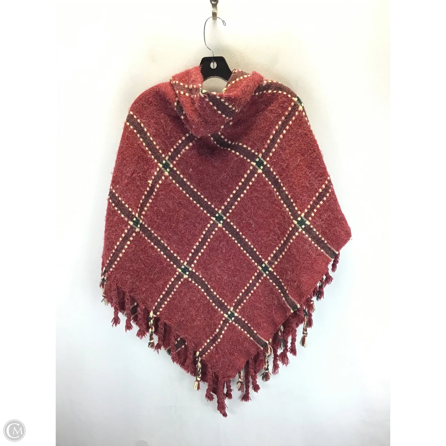 Shawl By Clothes Mentor In Red & Tan, Size: Osfm