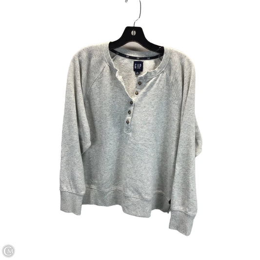 Sweatshirt Crewneck By Gap In Grey, Size: Xl