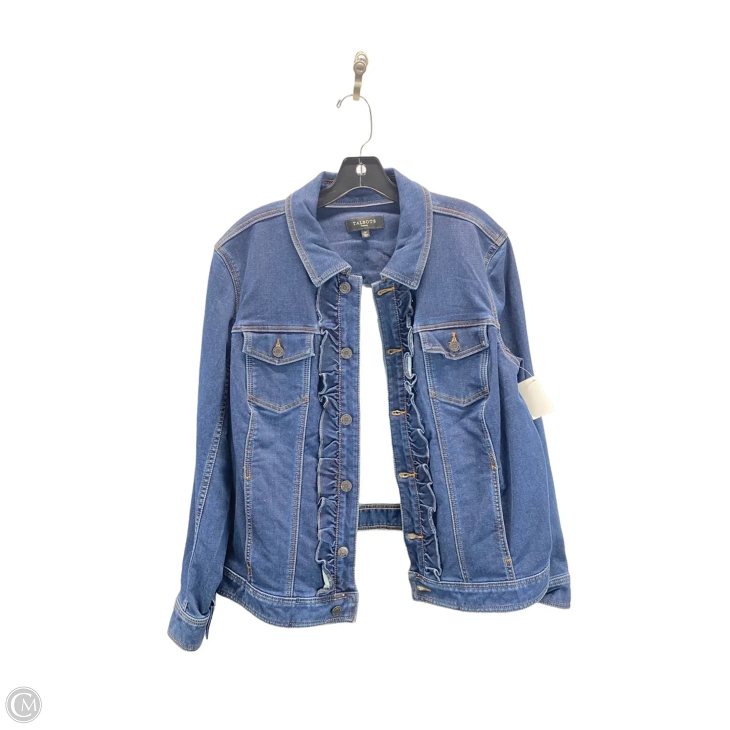Jacket Denim By Talbots In Blue Denim, Size: 1x
