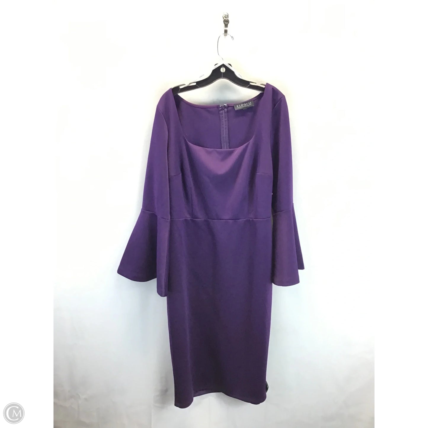 Dress Casual Midi By Eloquii In Purple, Size: 18