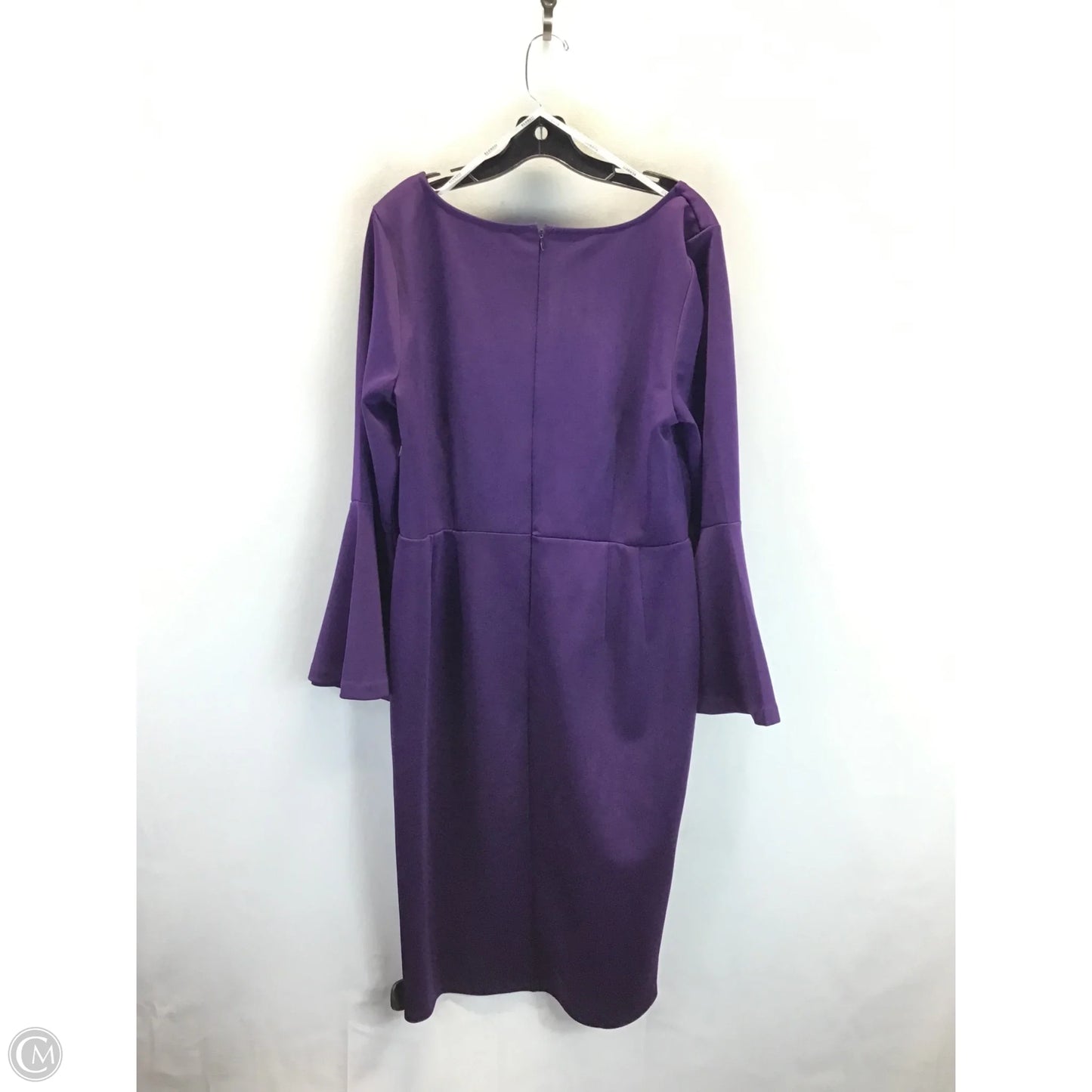 Dress Casual Midi By Eloquii In Purple, Size: 18