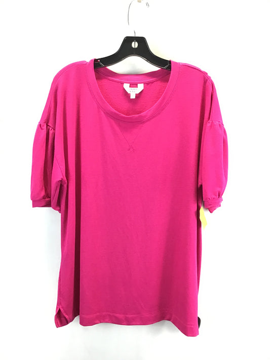 Top Short Sleeve Basic By Crown And Ivy In Pink, Size: Xl