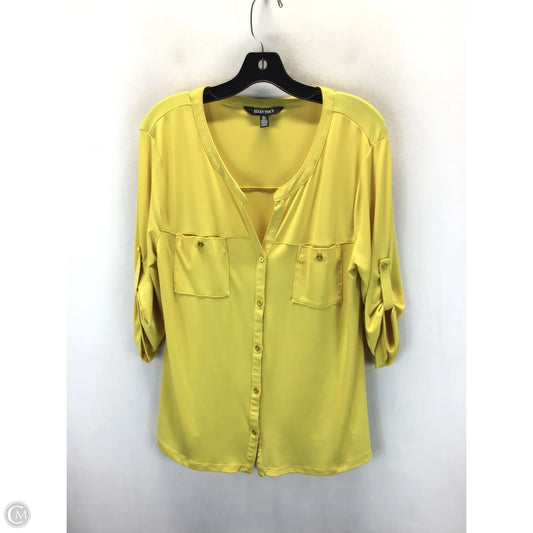 Top Long Sleeve By Ellen Tracy In Yellow, Size: L