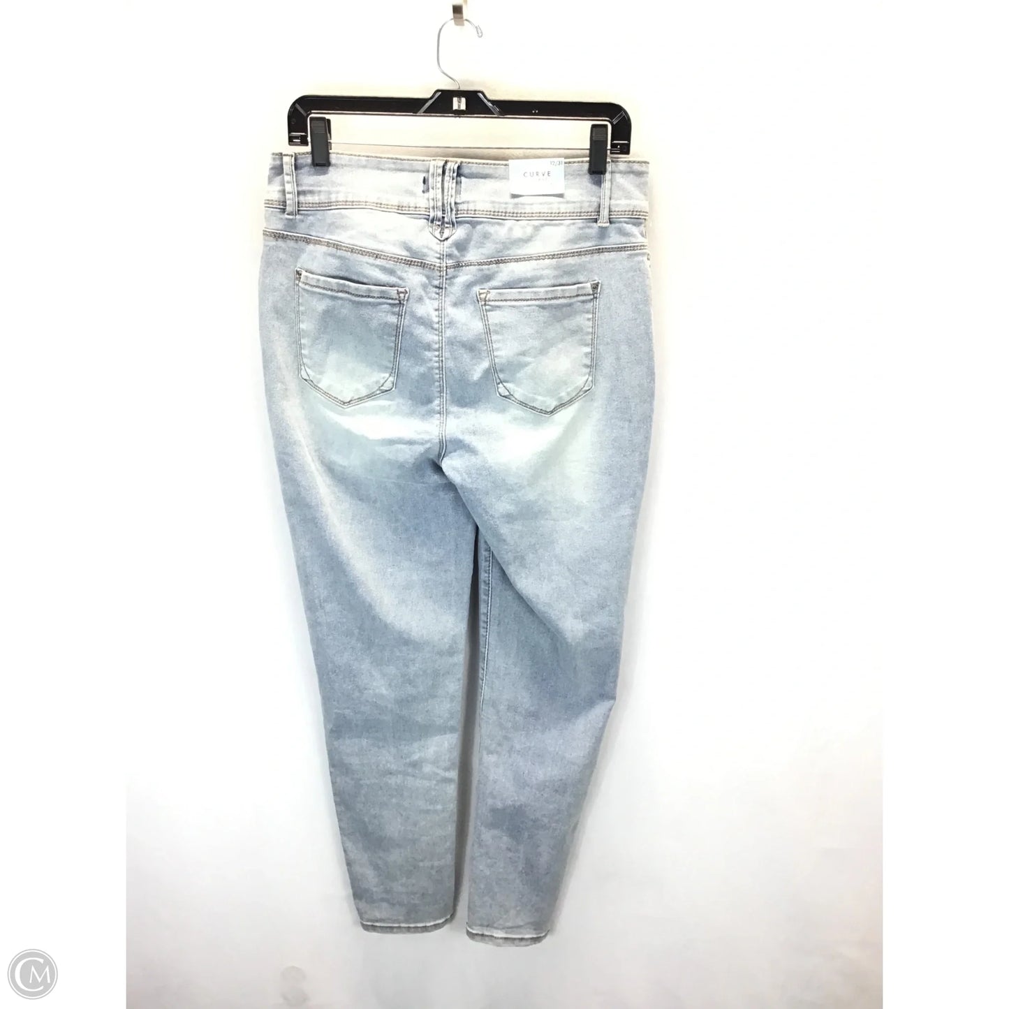 Jeans Straight By Curve Appeal In Blue Denim, Size: 12