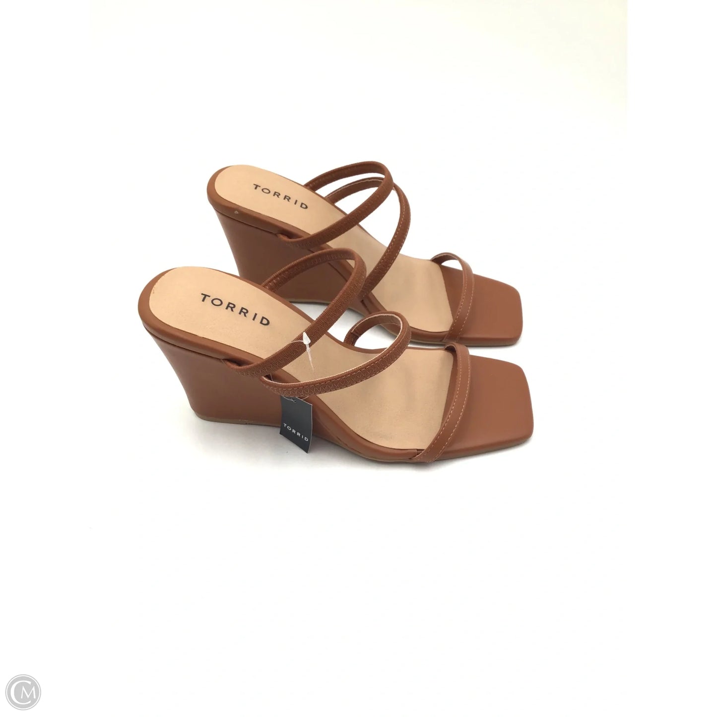 Sandals Heels Wedge By Torrid In Bronze, Size: 8