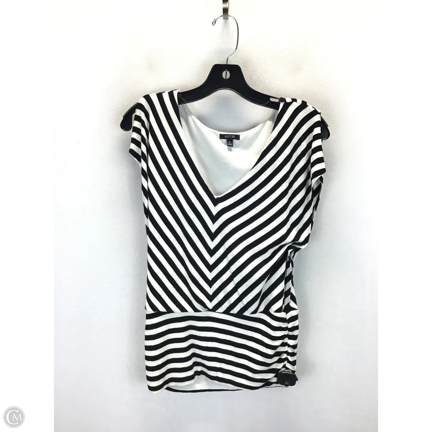 Top Sleeveless By Apt 9 In Striped Pattern, Size: M