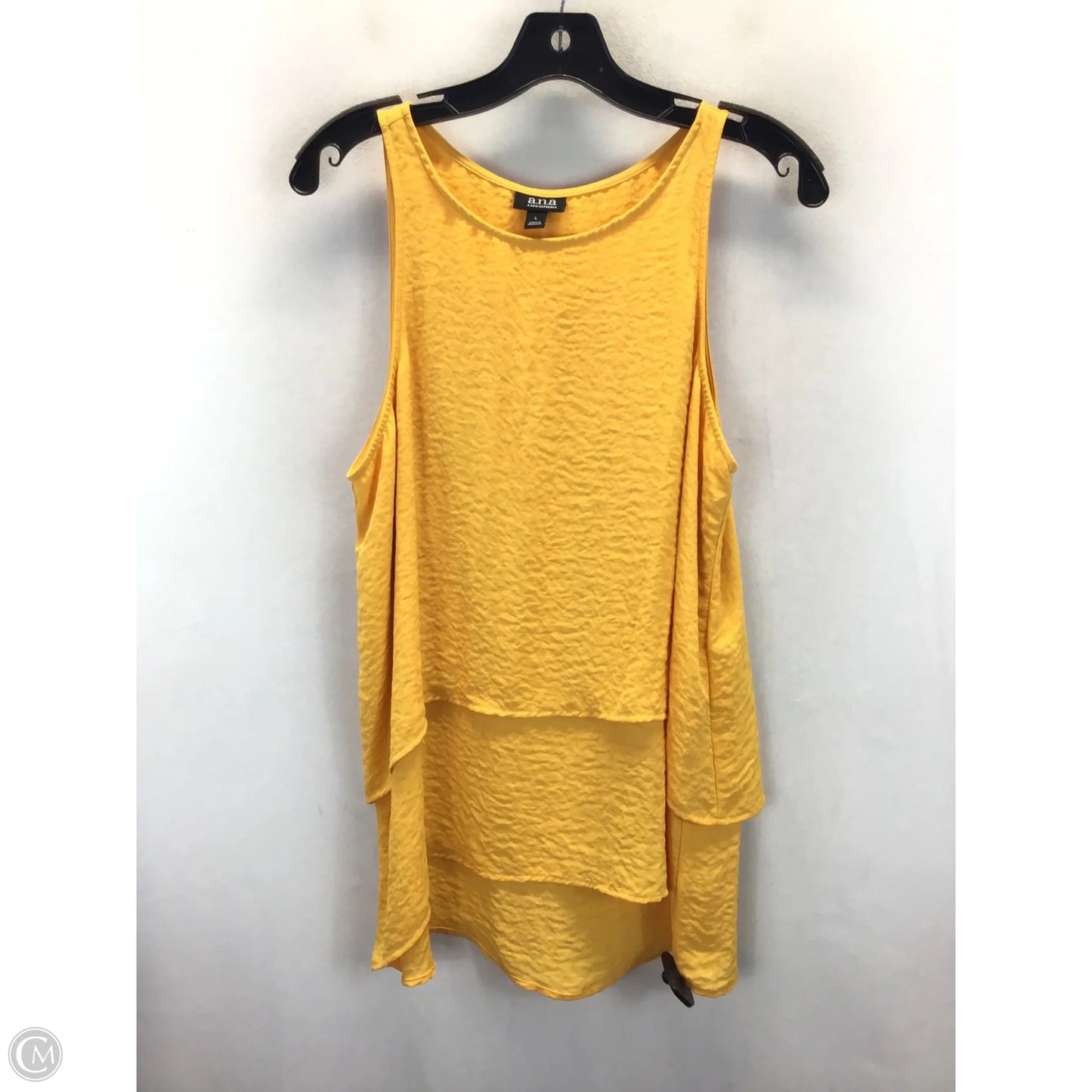 Top Sleeveless By Ana In Yellow, Size: L