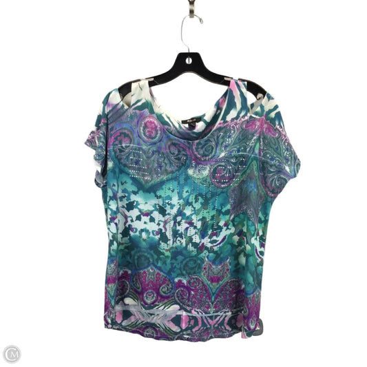 Top Short Sleeve By Style And Co Collection Women In Multi-colored, Size: L