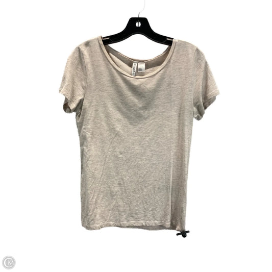 Top Short Sleeve Basic By Divided In Beige, Size: M