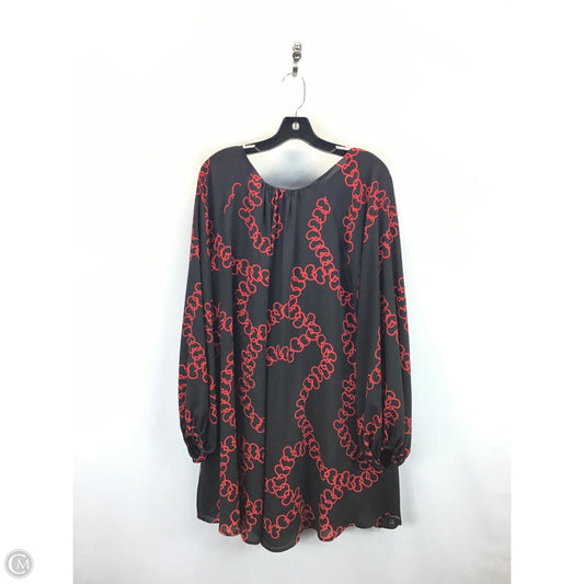 Dress Casual Midi By Eva Mendes In Black & Red, Size: M