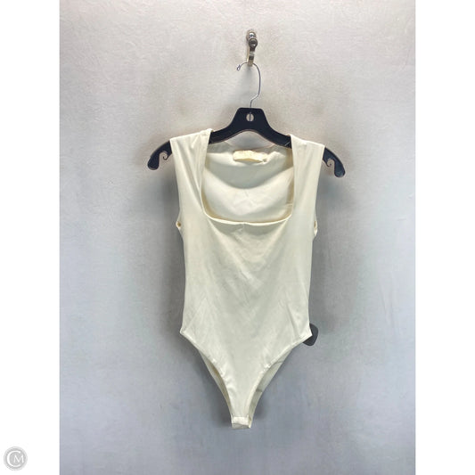 Bodysuit By Clothes Mentor In Cream, Size: M