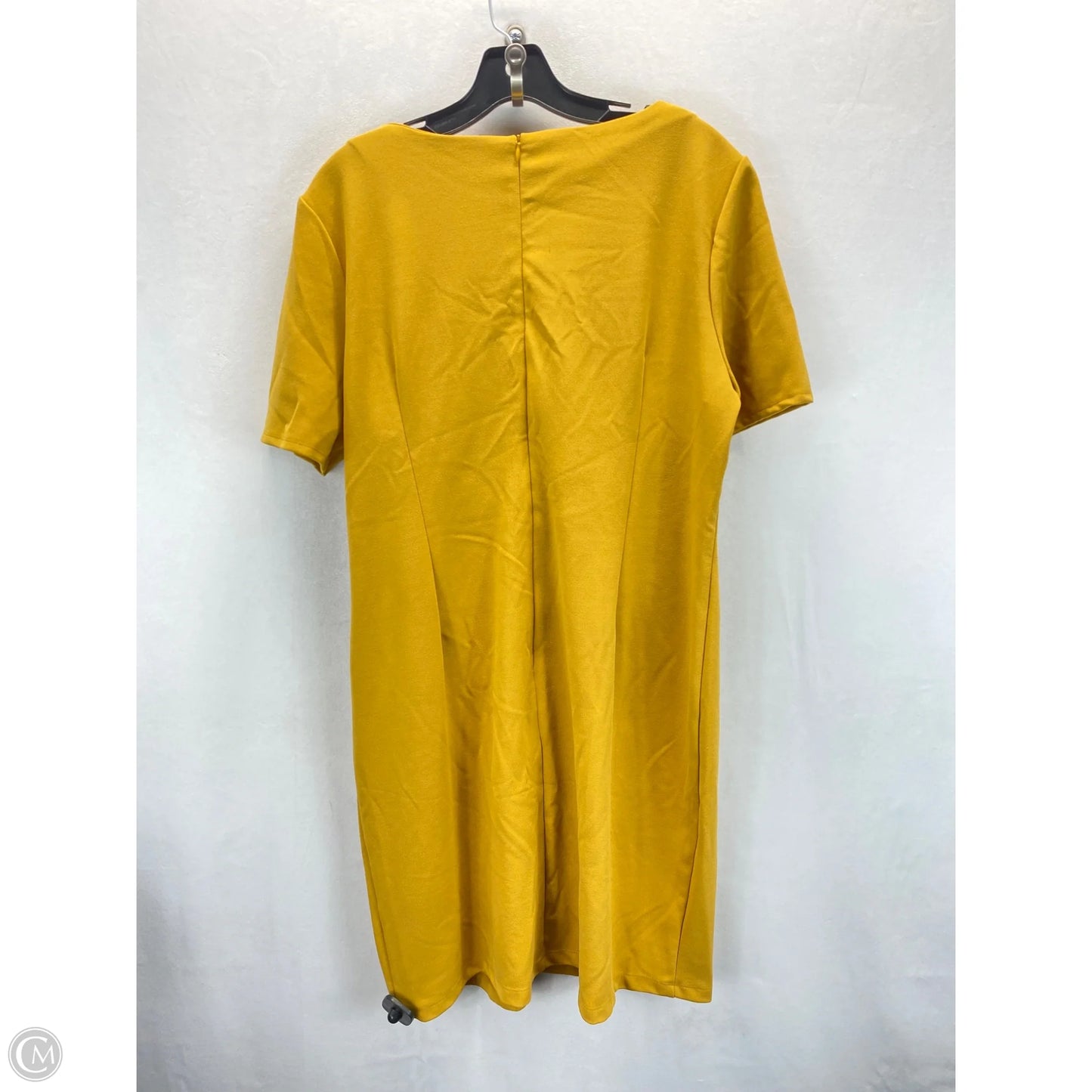 Dress Casual Midi By Clothes Mentor In Yellow, Size: 16