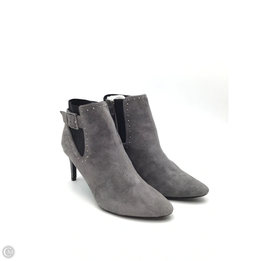 Boots Ankle Heels By Calvin Klein In Grey, Size: 10