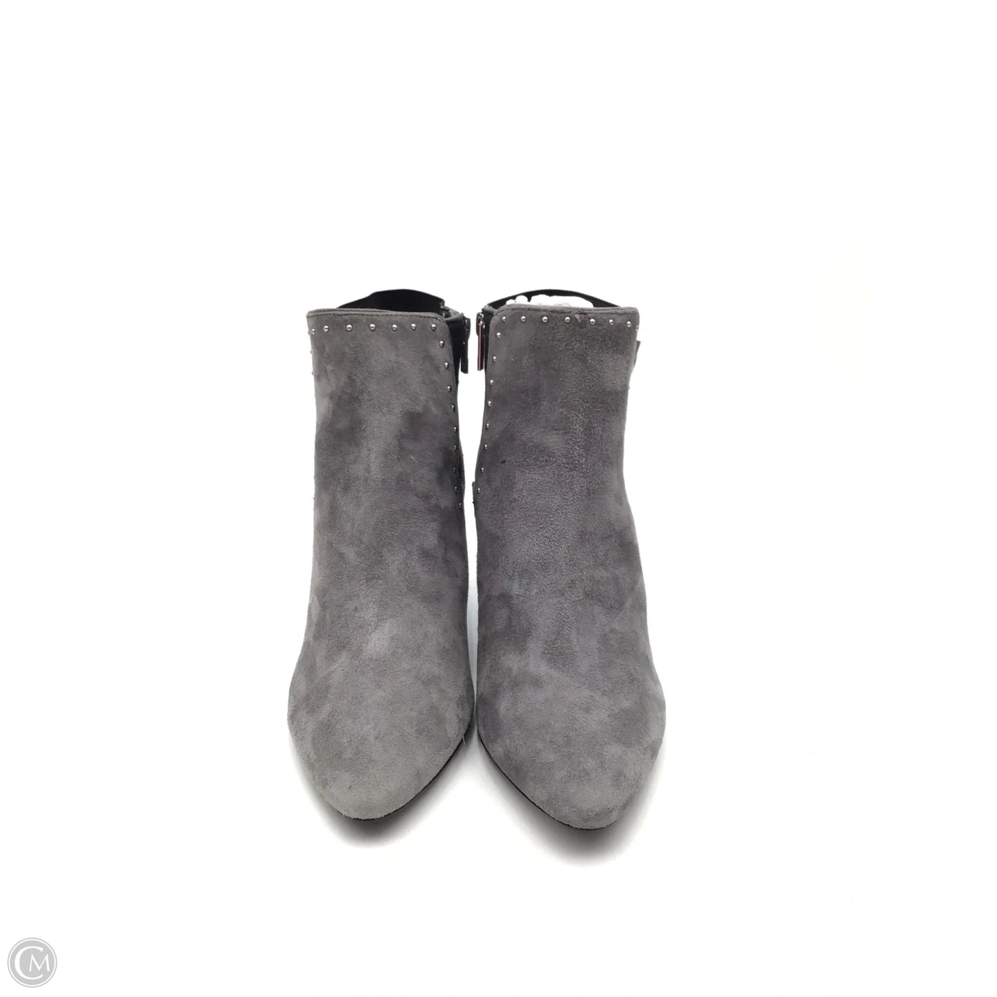 Boots Ankle Heels By Calvin Klein In Grey, Size: 10