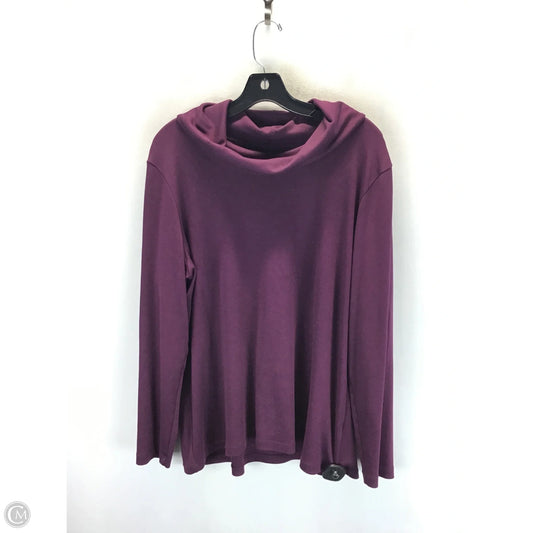 Top Long Sleeve By L.l. Bean In Purple, Size: Xl