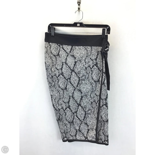 Skirt Midi By New York And Co In Black & Grey, Size: S