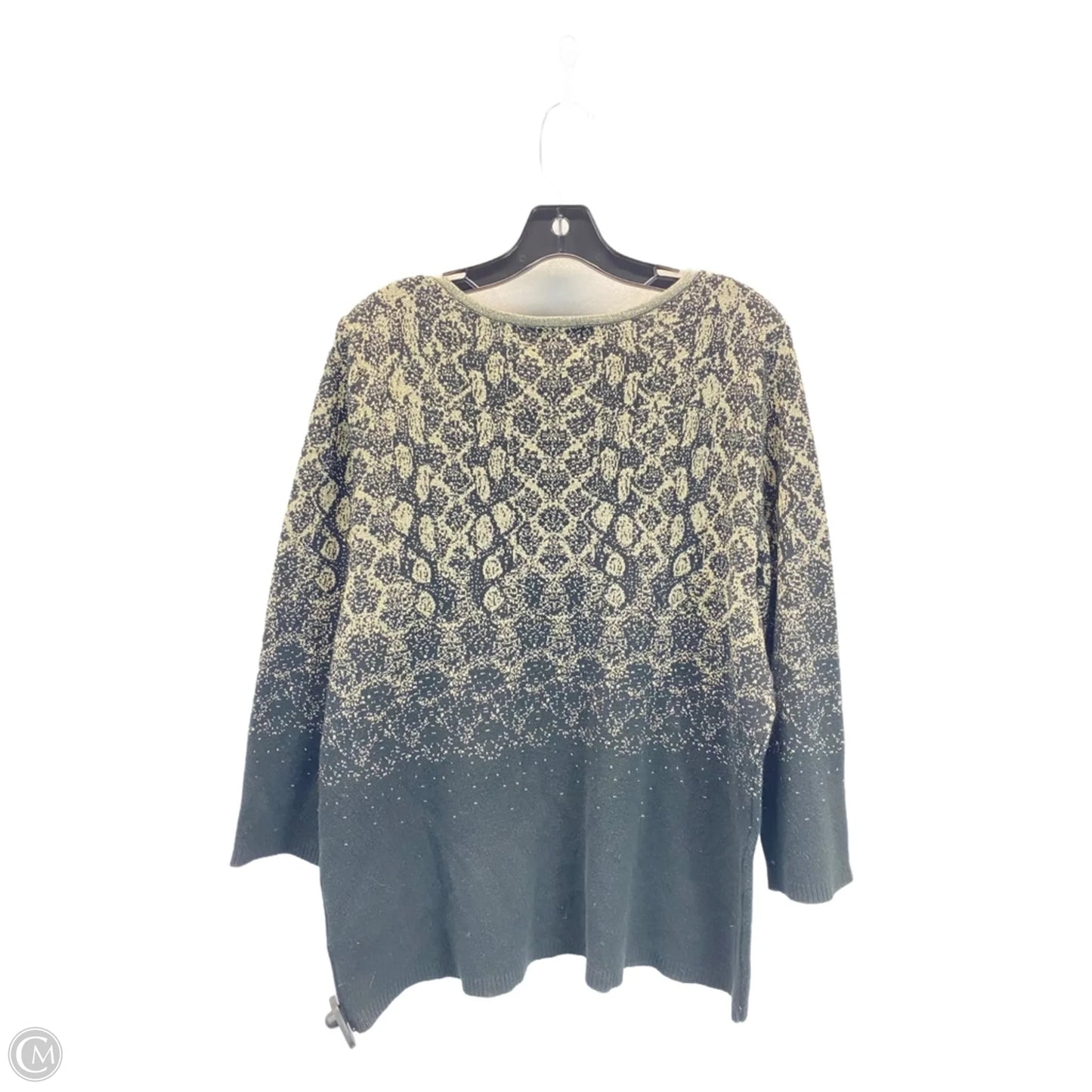 Sweater By Ruby Rd In Black & Gold, Size: 1x