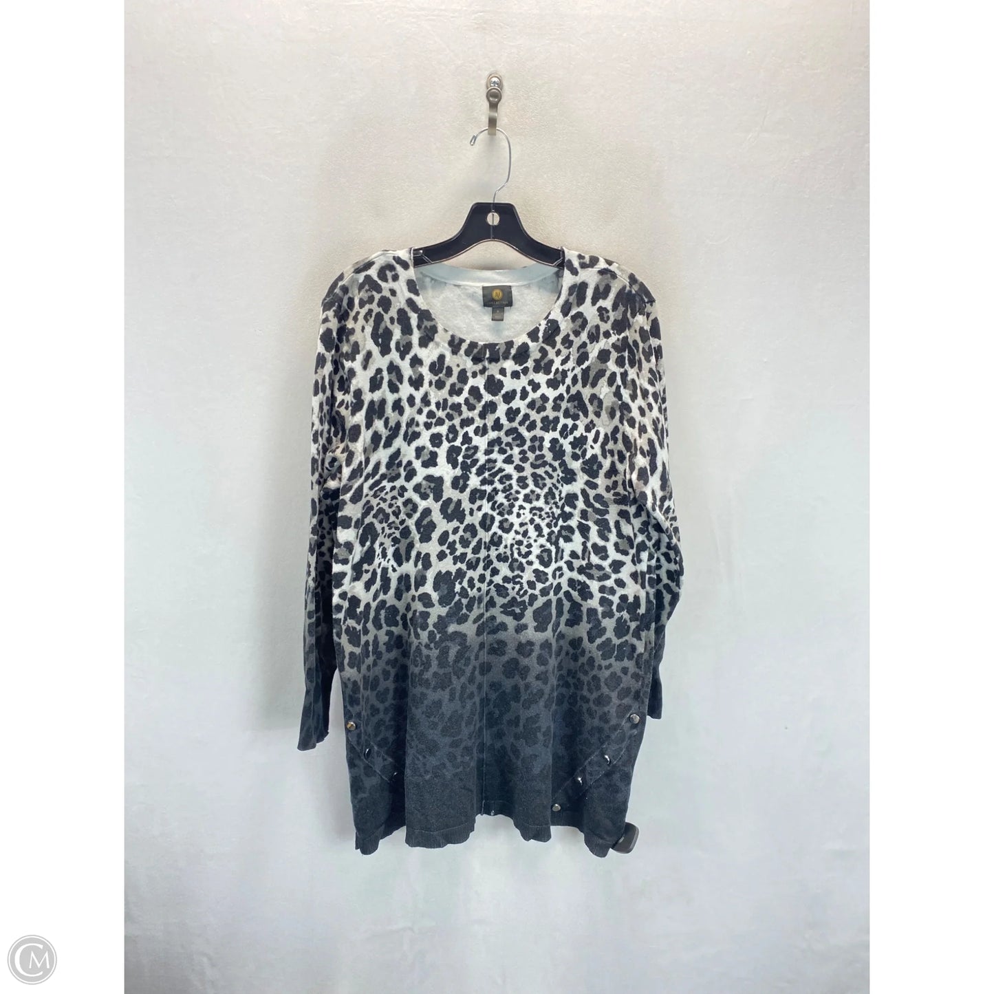 Sweater By Jm Collections In Animal Print, Size: Xl