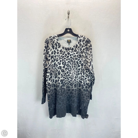 Sweater By Jm Collections In Animal Print, Size: Xl