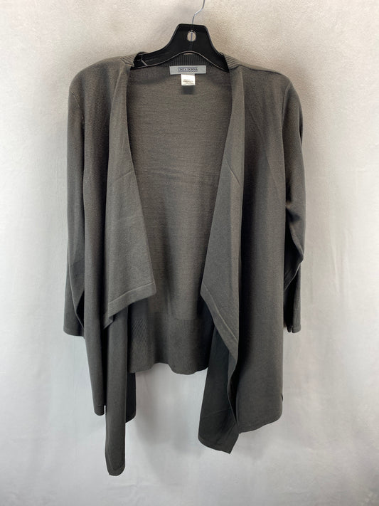 Cardigan By Clothes Mentor In Grey, Size: L