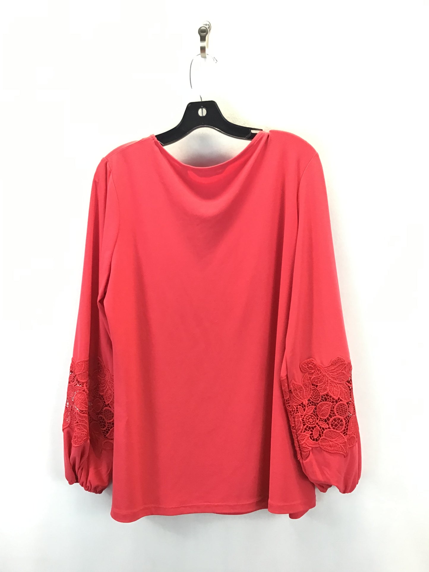 Top Long Sleeve By Dennis Basso Qvc In Red, Size: L