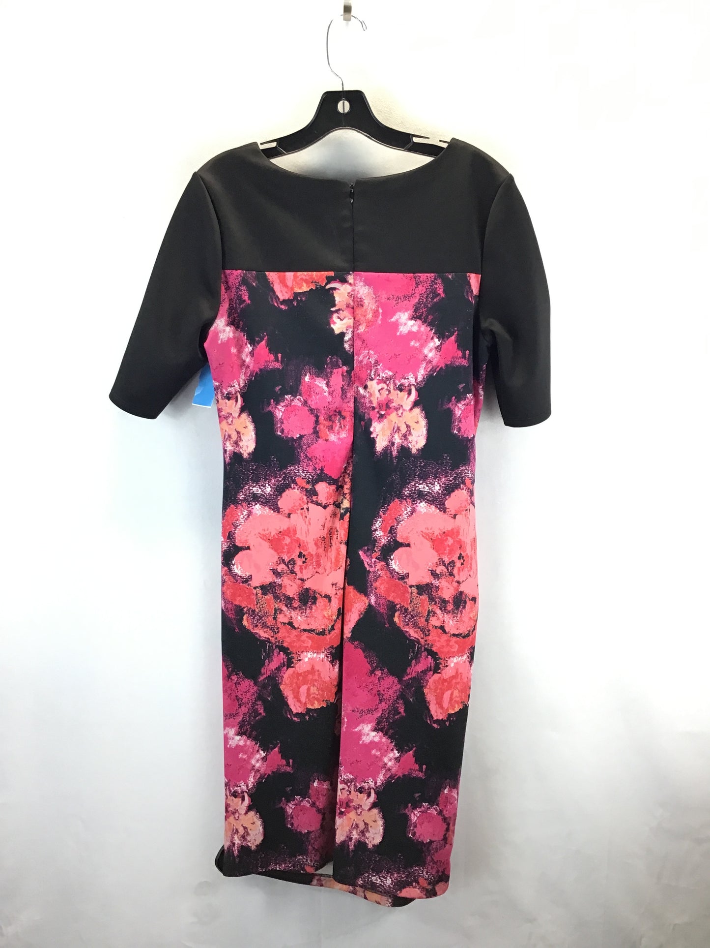 Dress Casual Midi By Roz And Ali In Black & Pink, Size: 12