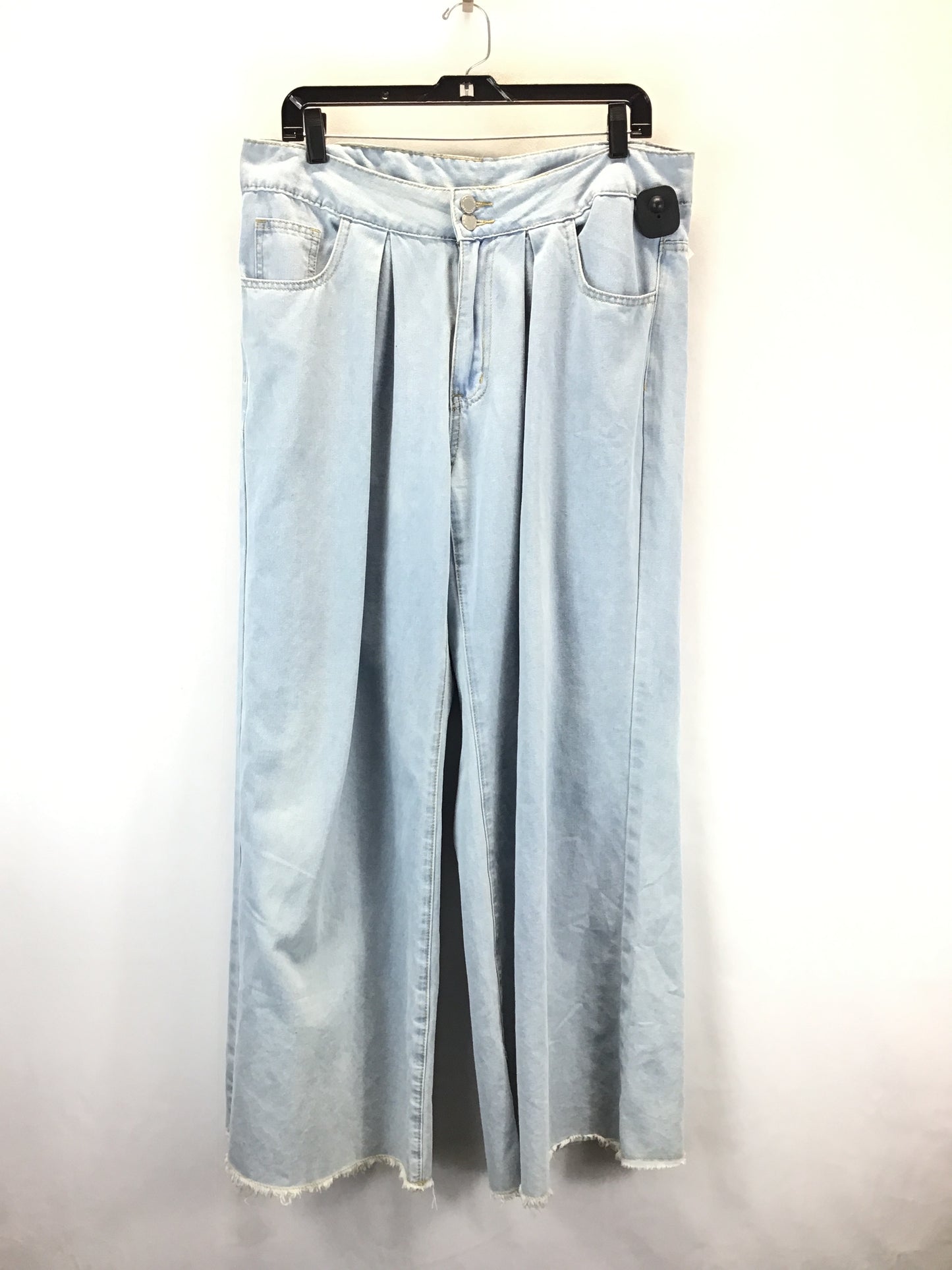 Jeans Wide Leg By Shein In Blue Denim, Size: Xl