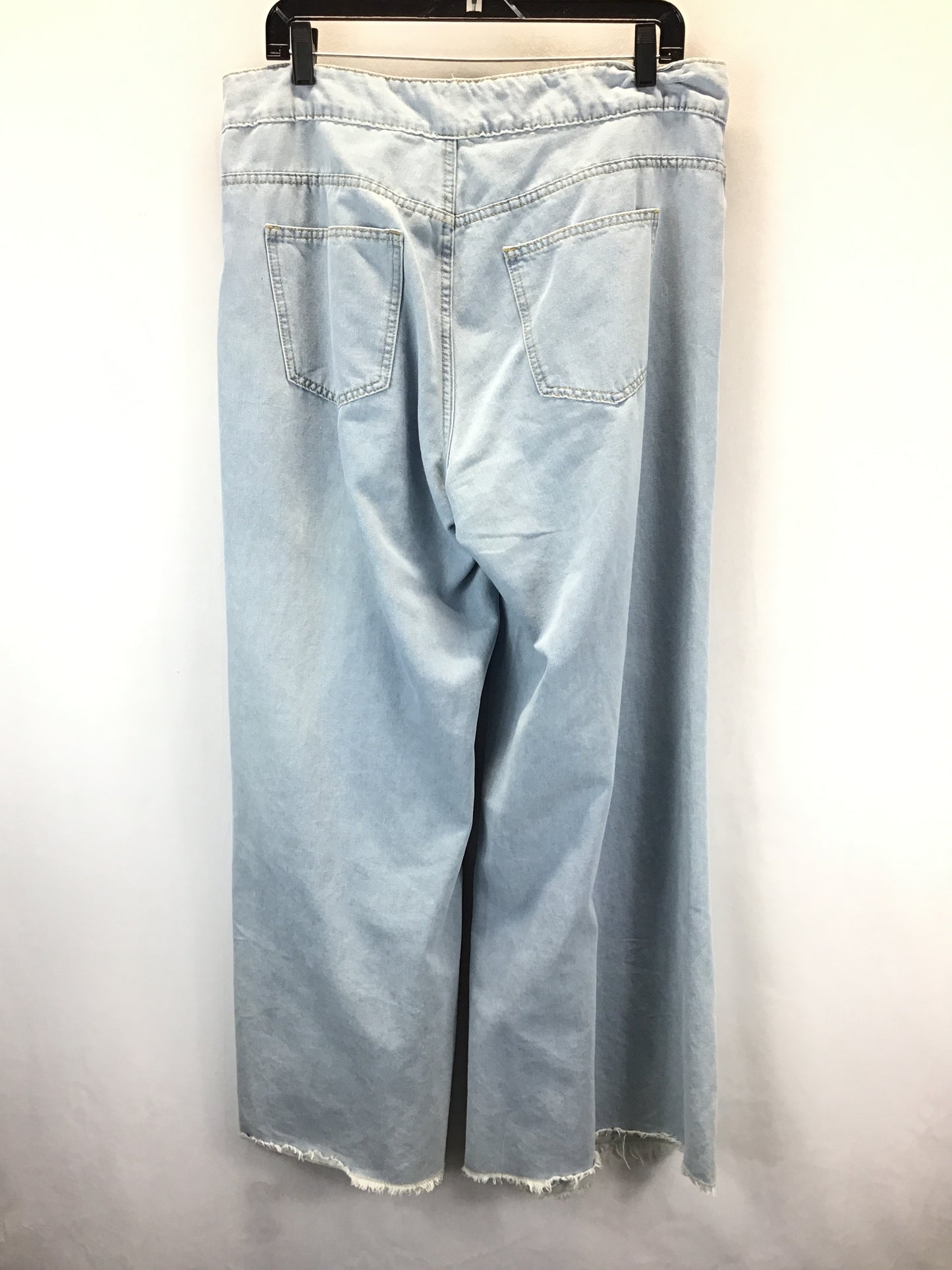 Jeans Wide Leg By Shein In Blue Denim, Size: Xl