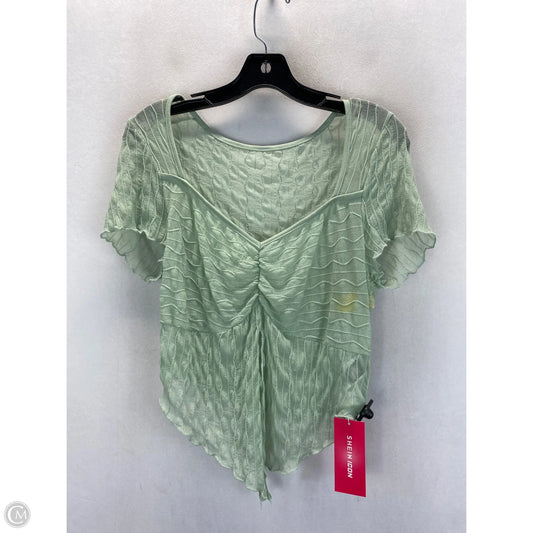 Top Short Sleeve By Shein In Green, Size: Xl