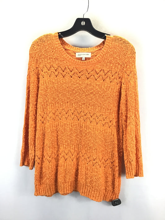 Sweater By Jones New York In Orange, Size: L