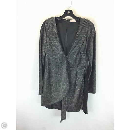 Dress Party Short By Clothes Mentor In Black & Silver, Size: 8