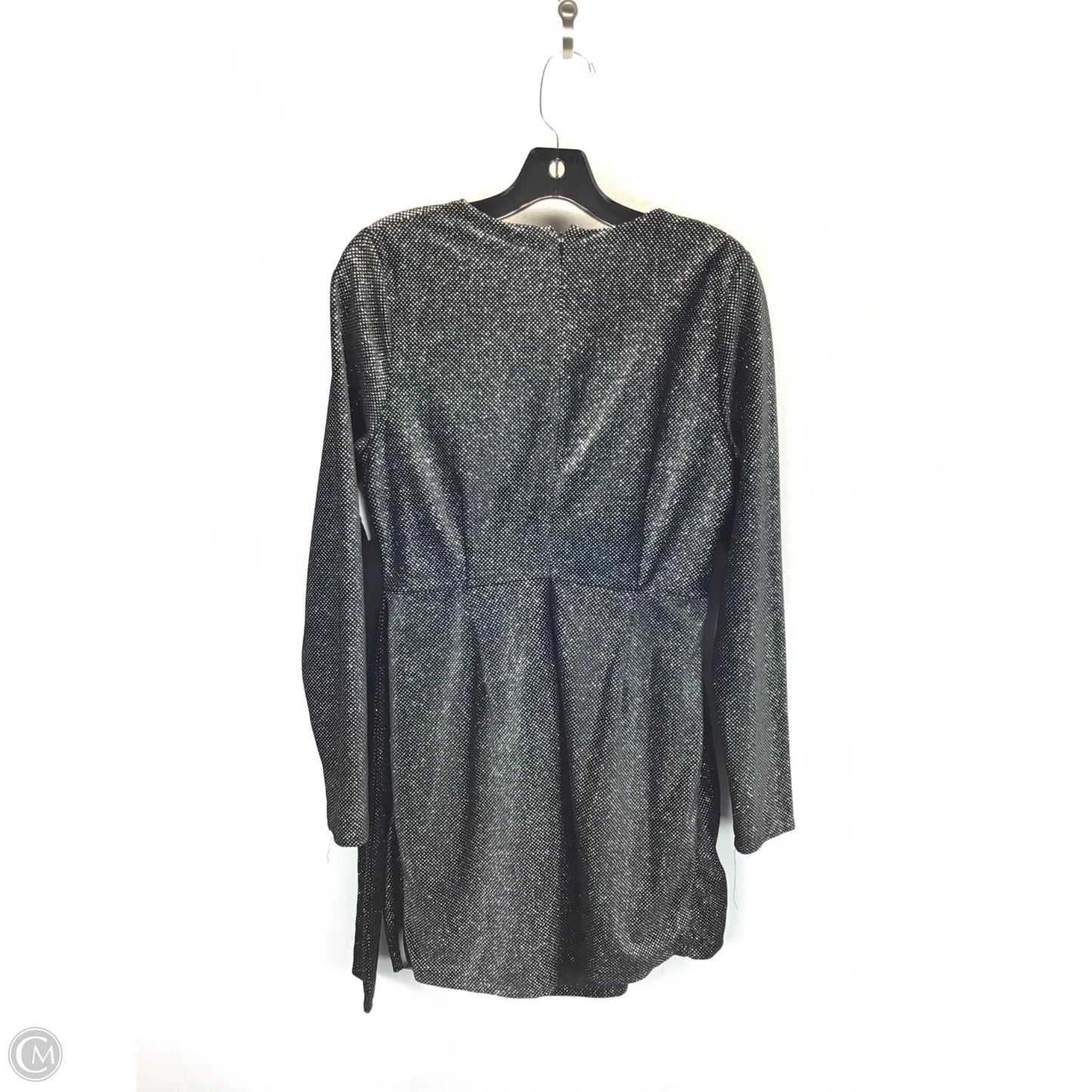 Dress Party Short By Clothes Mentor In Black & Silver, Size: 8