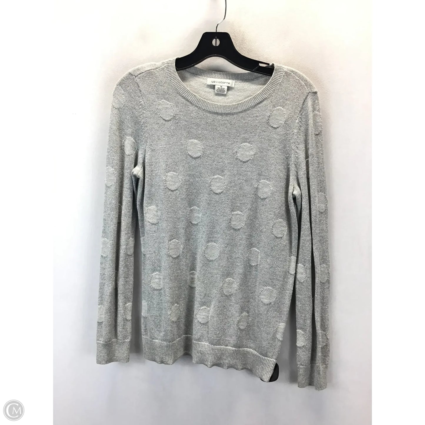 Sweater By Liz Claiborne In Silver, Size: M