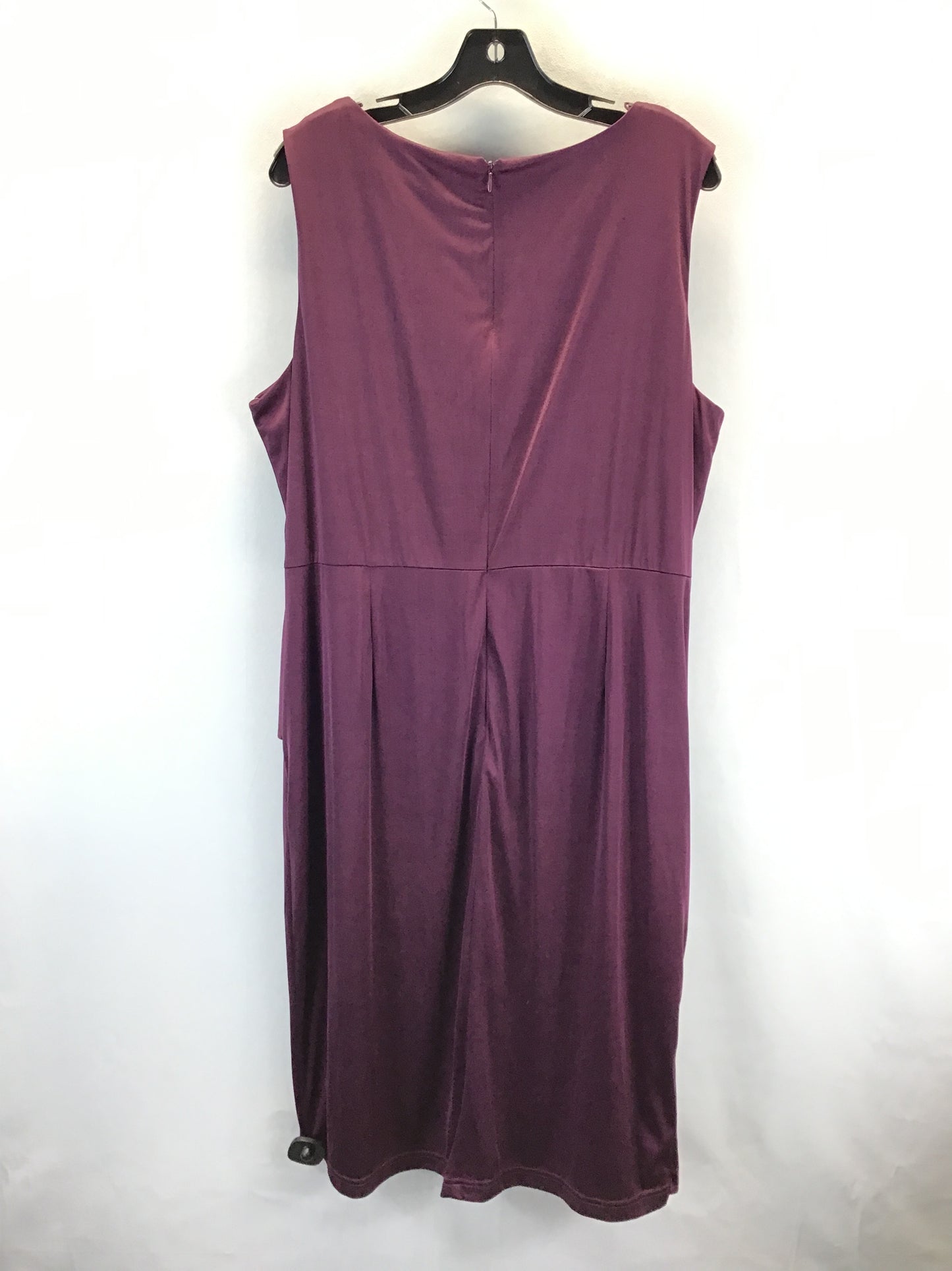 Dress Party Midi By Adrianna Papell In Purple, Size: 2x