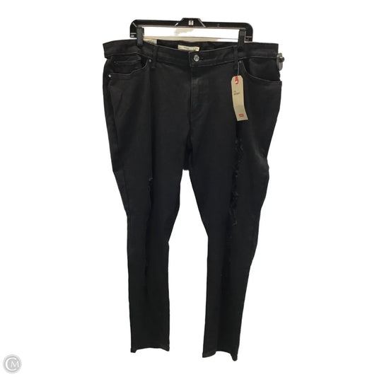 Jeans Straight By Levis In Black, Size: 24