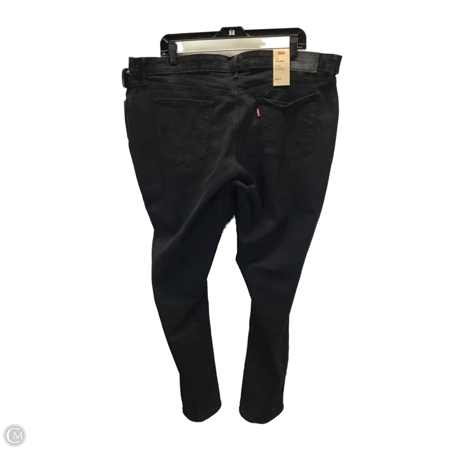 Jeans Straight By Levis In Black, Size: 24