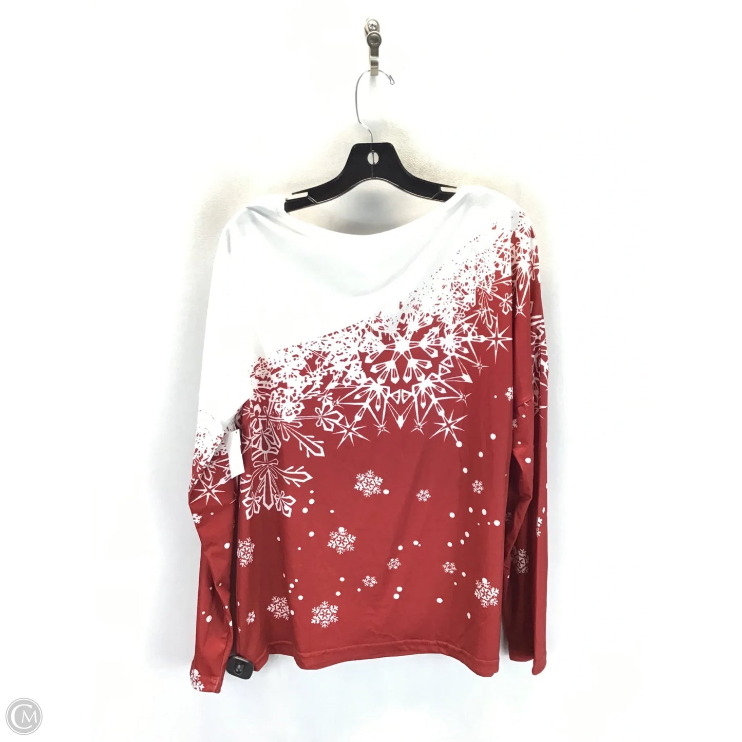 Top Long Sleeve By Clothes Mentor In Red & White, Size: Xl