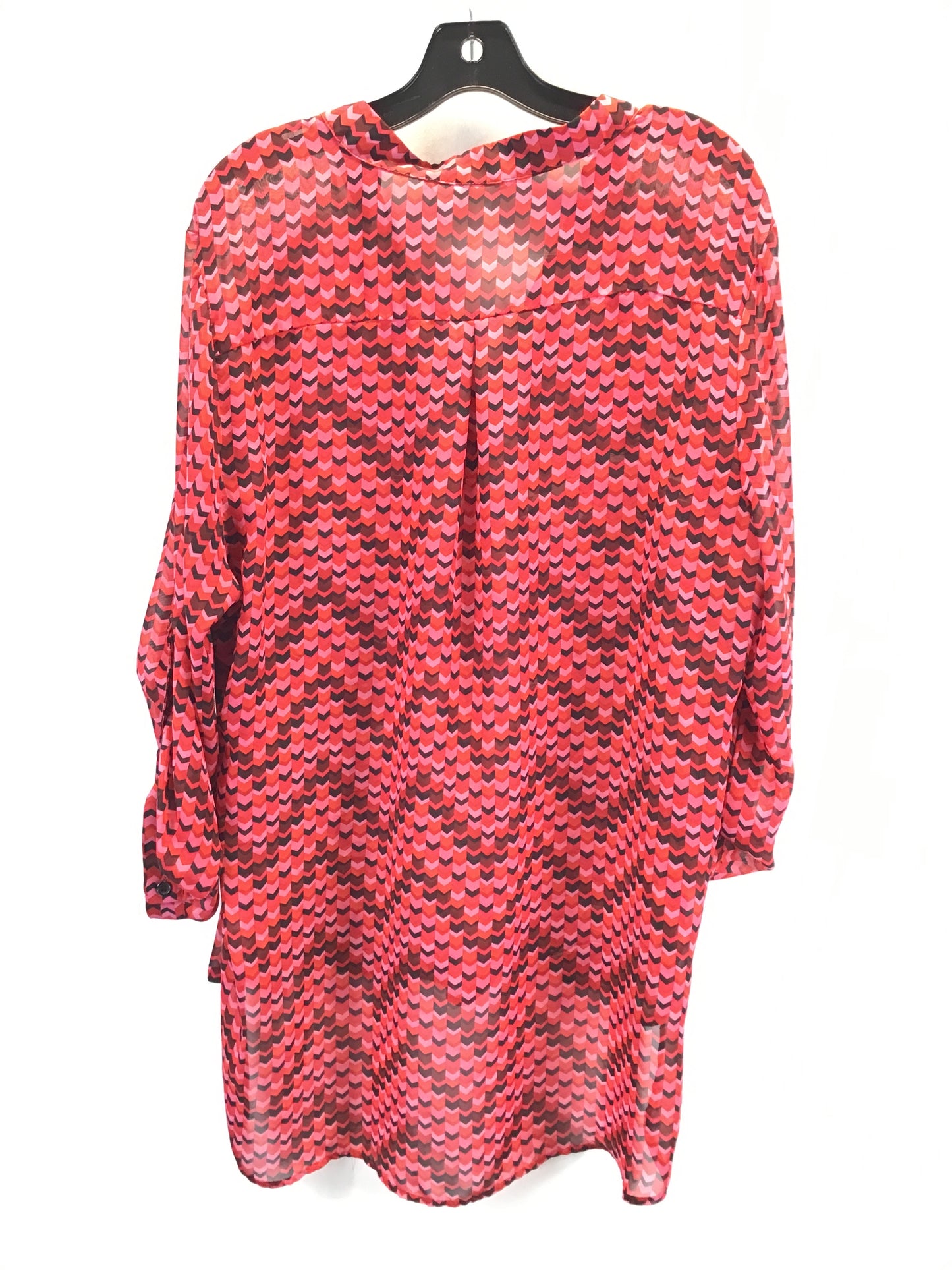 Top 3/4 Sleeve By Tacera In Geometric Pattern, Size: 2x