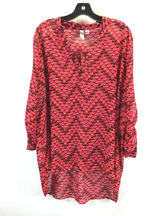 Top 3/4 Sleeve By Tacera In Geometric Pattern, Size: 2x