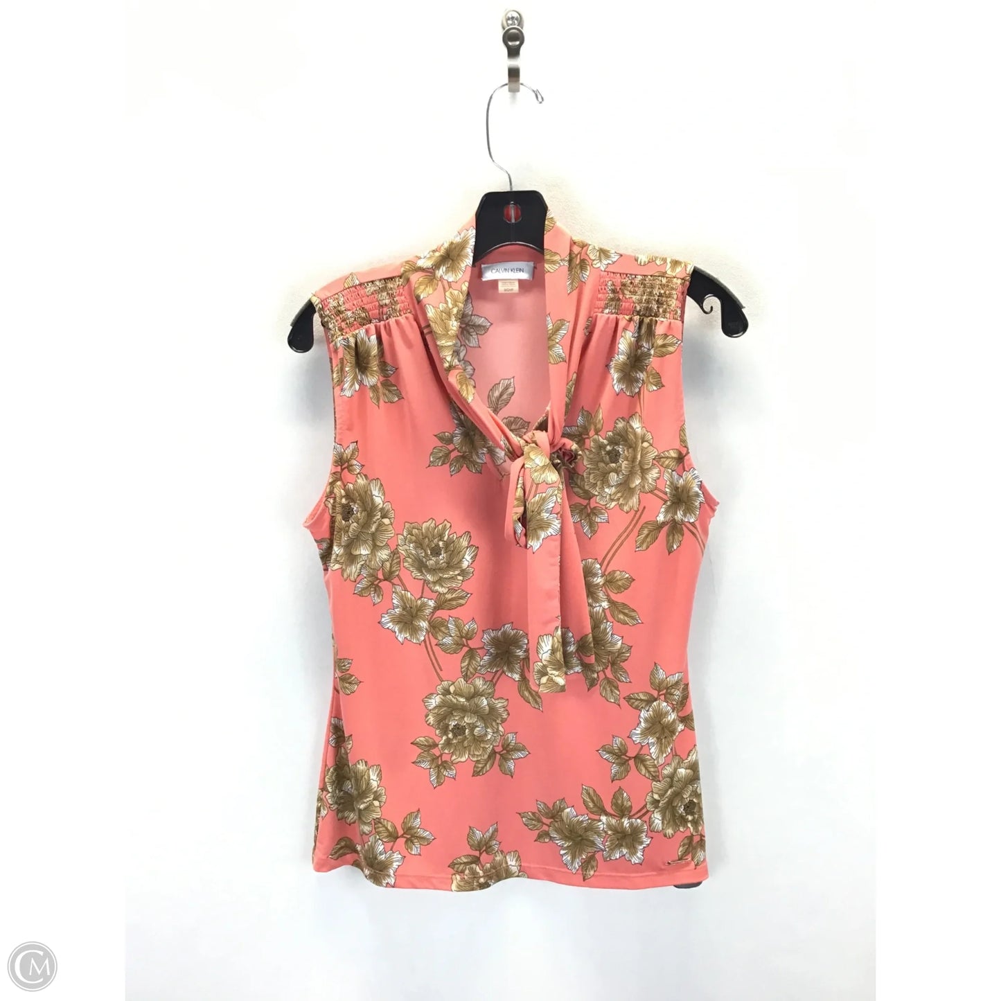 Top Sleeveless By Calvin Klein In Peach, Size: S