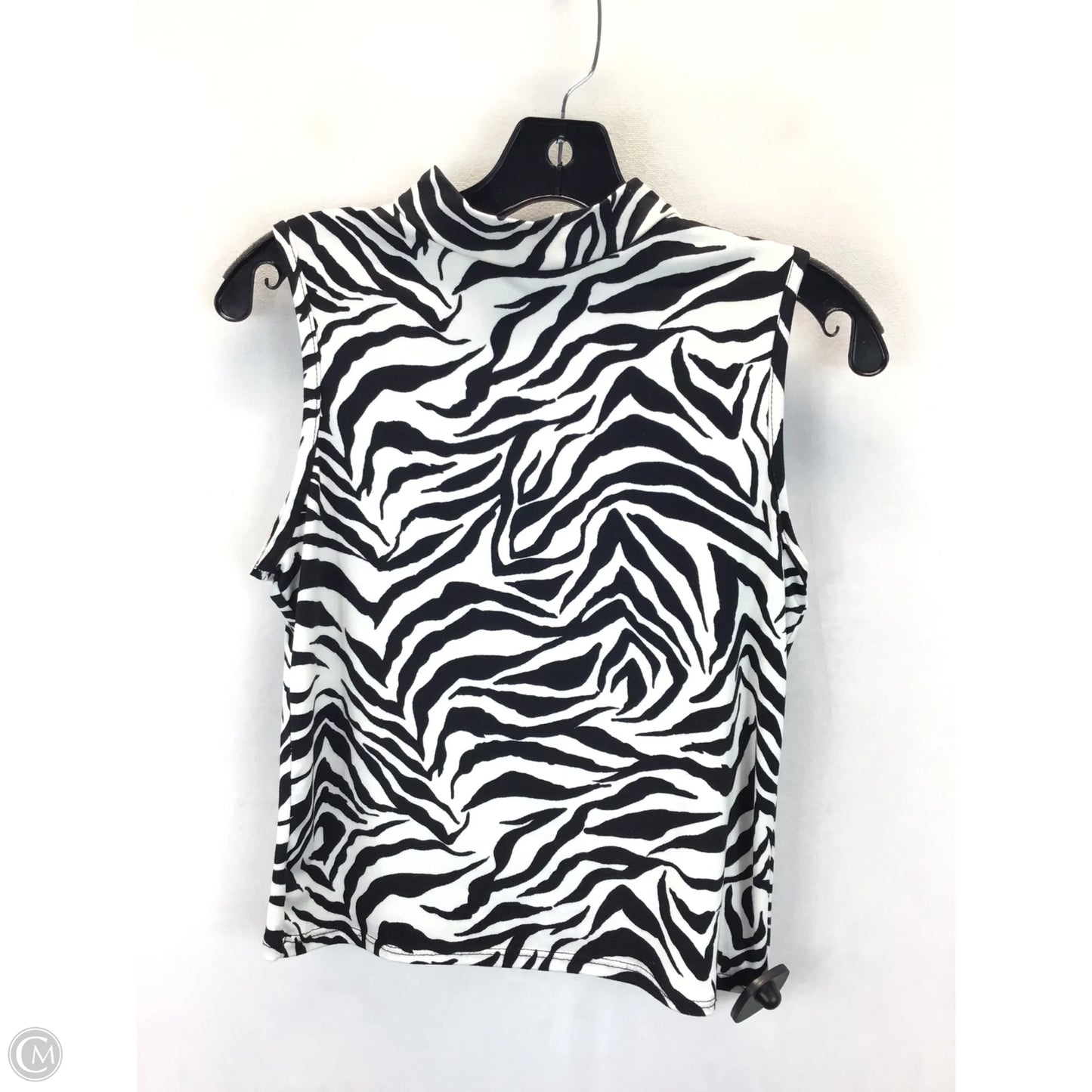 Top Sleeveless By Clothes Mentor In Black & White, Size: M