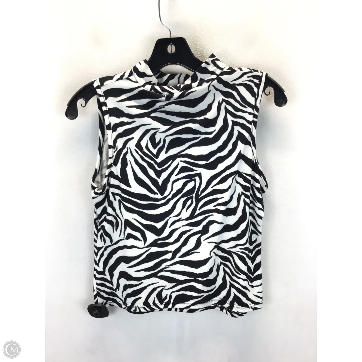Top Sleeveless By Clothes Mentor In Black & White, Size: M