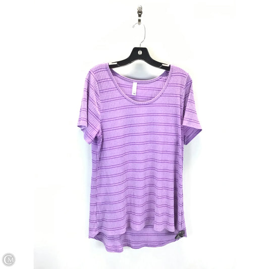 Top Short Sleeve By Lularoe In Purple, Size: Xl