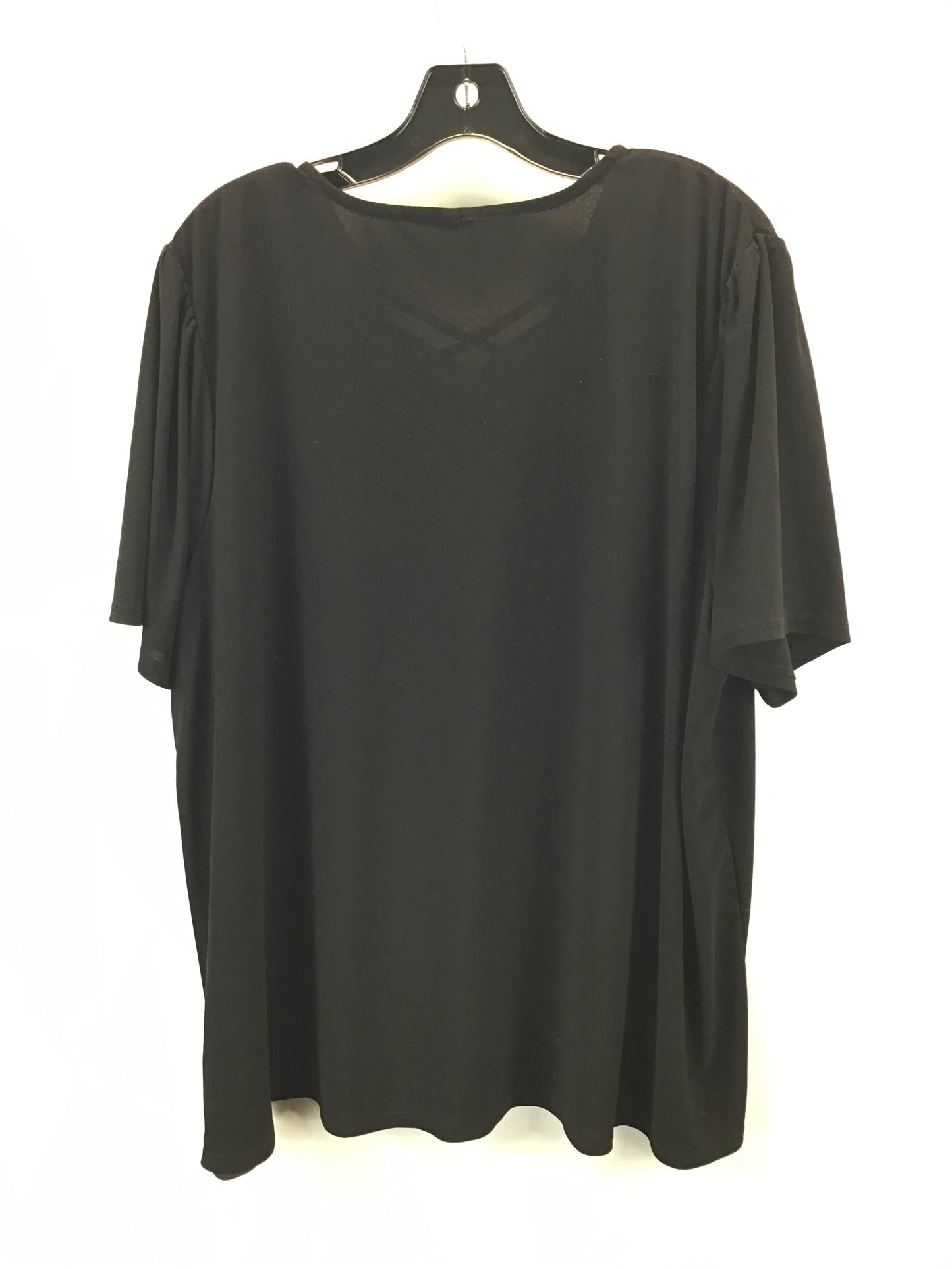 Top Short Sleeve Basic By Clothes Mentor In Black, Size: 3x