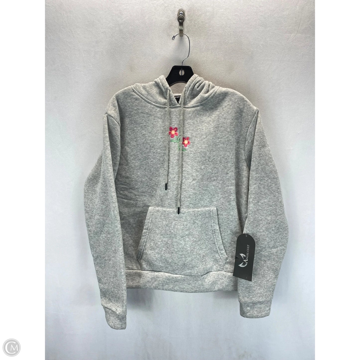 Sweatshirt Hoodie By Clothes Mentor In Grey, Size: M
